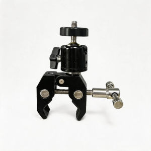 Kẹp Siêu Chắc 360 Độ ° Đầu Bi Mini Giá Đỡ Tháo Nhanh Giá Đỡ Ba Chân Kẹp Vít 1/4 Cho Máy Ảnh DSLR Gopro Nhôm