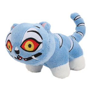 14cm Anime Kpop Demon Hunters Tiger Plush Toys Cute Blue Tiger Derpy Dolls Soft Decor Toy Monster Hunt Girl Group for Fans Gifts