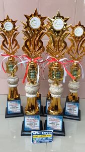 Piala Marmer Kemerdekaan 1 2 3 Trophy 17 Agustus Free Desain Stiker + Pita