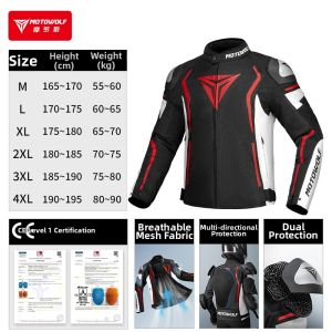 Motowolf | Windproof Thermal Protective Racing Suit