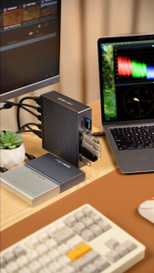 Acasis 40gbs USB4 21-in-1 Docking Station 8K60Hz HDMI 2x4K60Hz Displays 2.5G Ethernet Triple Monitor MacBook Pro M2/M3 Vertical Dock Workstation