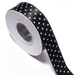 25yards/lot 25mm Vintage Polk Dots Polyester Ribbon Gift Wrapping Ribbon For DIY Bows Bouquet Crafts Decor Supplies