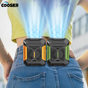 Waist Fan Portable Waist Clip Fan Mini Hanging Neck Fan USB Rechargeable Outdoor Camping Waist Fans with Power Bank LED Light