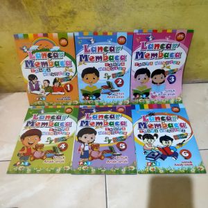 Buku Anak Tk / Paud - Lancar membaca tanpa mengeja jilid 1 - 6 ( full color )