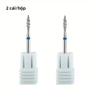 Đầu Mài Điện Hình Nón Kim Cương Dùng Cho Máy Mài Móng Dụng Cụ Cắt Tỉa Da Thừa Phụ Kiện Cacbua Tungsten 10x43mm