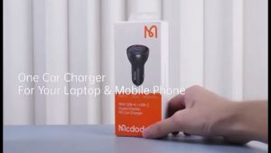 MCDODO CAR CHARGER 65W+30W SUPER FAST CHARGING CHARGER CAR POWER DISPLAY PD CAR CHARGER FOR ANDROID CABLE TYPE C CABLE