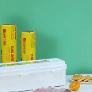 Plastic Household Cling Film Dispenser & Cutting Box Kitchen Plastic Film Wrap Cutter Available in 2 sizes 47cm and 32 cm