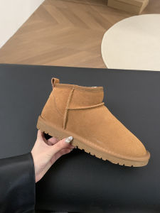 Giày Bốt Đi Tuyết Bằng Lông Cừu Dày Gót Dày Cao Đến Mắt Cá Chân Đế Bằng Mùa Đông Trẻ Em Trẻ Em Trẻ Em