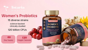 Totaria Probiotics for Women 120 Billion Women Probiotic Digestive Enzymes & Prebiotics with Akkermansia Cranberry D-Mannose for Gut Urinary Immune PH Balance 120 Vegan Capules