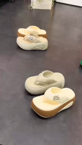 Korean Fashion Flip Flops For Women 7cm EVA Non-Slip Flat Sandals Thick Soled Slippers#268
