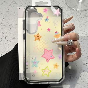 AKABEILA | Fashion Shine Star Pattern Case For Samsung A57 A37 A17 A07 A56 A55 A36 A35 A16 A06 A26 S25 S26 Ultra 2 in 1 Clear Soft Cover ﻿