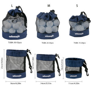 1pc Golf Ball Bag Mesh Nylon Storage Ball BagDrawstring Holder with Hanging Plastic ClipConvenient To Hang On Golf Bag