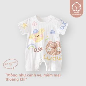 TONGLIANCHUXIN | Bodysuit Cotton Tay Ngắn Mùa Hè