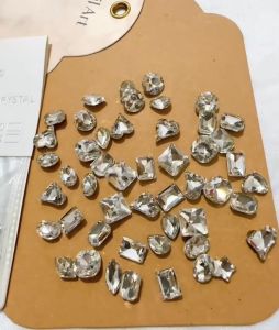 Sét đá khối mix mẫu 50 viên gắn móng tay nail - Phụ kiên đá khối siêu sáng chuyên dụng đính nail