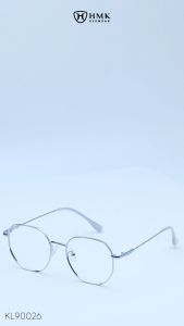 Gọng Kính Cận Dáng Tròn Kim Loại Titanium HMK Eyewear Xinh Xắn Dễ Thương Phụ Kiện Thời Trang - KL99062
