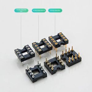 10 Chiếc Nextron DIP-8 Ổ Cắm Lỗ Tròn Cho Khối IC Đài Loan Chính Hãng Hoàn Toàn Mạ Cao Cấp Hoạt Động Khuếch Đại Khối