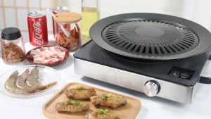 Grill Pan Plate Smokeless BBQ Panggangan BBQ Anti Lengket Grill BBQ