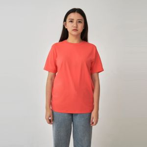 Kaos Polos Wanita Oneck Lengan Pendek Bahan Katun Combed 30s Warna Salem