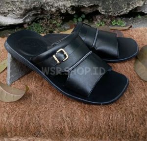 Sandal Kulit Pria 100% Sampai Alasnya Full Sol Karet