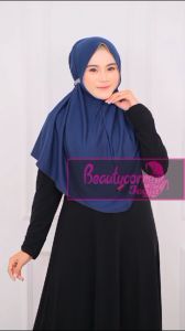 HIJAB Jilbab Bergo Tali Kaos Polly Ester PREMIUM Size XL Hijab Bergo Tali Non Pet Bahan Tebal dan Adem Jilbab Instan Kaos PE XL