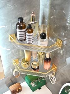 YissTiee Kệ góc phòng tắm acrylic + nhôm kim loại không thấm nước và không rỉ sét hai phương pháp lắp đặt có khả năng chịu tải mạnh