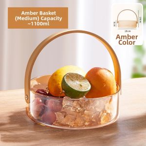 Creative Transparent Glass Fruit Basket