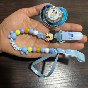 Disney | Kawaii baby pacifier holder for newborn breastfeeding nipple clip baby exclusive chewable nipple baby pacifier anime printed