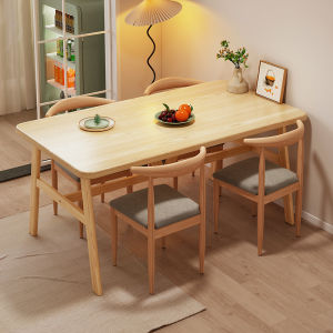 XUXU Meja Makan Iron Wood Dining Table Living Room Kitchen Wooden Dining Table Coffee Table Modern Style Iron Leg Table Kerusi Meja Belajar 餐桌 桌子
