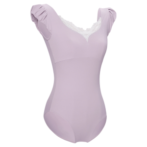 aiwuge | Adult Womens V-Neck Lace Short Sleeve Dancewear Set