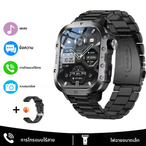 LAXASFIT สมาร์ทวอท์ชกลางแจ้ง 2.01 นิ้ว HD หน้าจอไฟฉาย LED บลูทูธพูดคุยกีฬาสมาร์ทนาฬิกาสำหรับผู้ชายผู้หญิงวันหยุดของขวัญ
