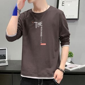 ROMON | Lormen Pure Cotton Long Sleeve T-Shirt Round Neck Base Shirt For Men Spring Autumn New Style Comfortable Soft Modern Fashion