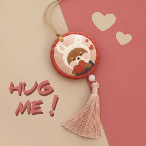 Handmade Embroidery DIY Peace Symbol Fragrance Pouch Creative Gift for Couples Expression of Love on Festival Supplies