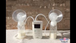 Spectra 9+ สเปคตร้า ไนท์ พลัส ครื่องปั๊มนมไฟฟ้าหัวปั๊มคู่ แบบชาร์จขนาดพกพา จอ LCD บอกเวลาและแรงปั๊ม นุ่มนวลธรรมชาติ - สีขาว