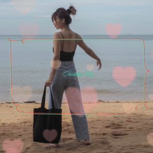 กระเป๋าผ้า เเนวมินิมอล เกาหลี กระเป๋าสะพายข้าง ถุงผ้า กระเป๋าผ้าแฟชั่น Shopping bag น่ารัก กระเป๋านักศึกษา