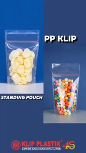 Plastik PP Klip / Standing Pouch / Seal Lebar - Biasa 22 x 14 cm