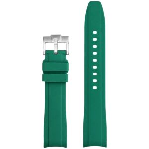 18/19/20/21/22mm Curved End Strap for Tissot 1853 Men Women High Tensile Silicone Butterfly Buckle Watch Band for MoonSwatch