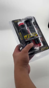 JRP Universal Handle Motorcycle Domino Handle Grip Design Rubber Free JRP Sticker and Keychain