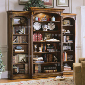 American Retro Open Solid Wood Bookcase Combination Floor Standing Wall Mounted Integrated Storage Display Cabinet