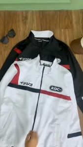 BNY Jaket Pria Terbaru Tracktop Bahan Parasut Lotto Brand Indigo