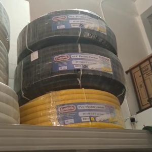 ของแท้100% Leetech ยกม้วน ท่ออ่อน ลูกฟูก ร้อยสายไฟ เหลือง 3/8 1/2 3/4 หุน 1 นิ้ว PVC Yellow Flex conduit ท่อเฟล็กซ์