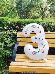 32inch White Foil Balloon Wedding Birthday Party Theme Number Digital Birthday Party Decoration