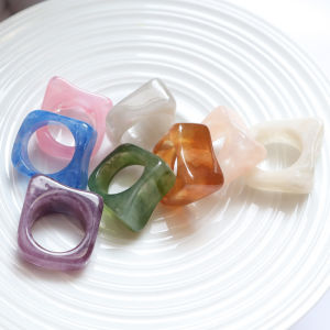 Minimalist Geometric Ring Unique Personality Korean Style Fashionable Jewelry Exaggerated Cold Tone Trendy Accessory