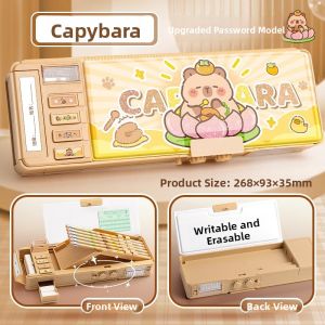 MONLEYTA | Girls Multifunctional Pencil Case Double Layer High Aesthetic Value Kindergarten Stationery Box Black Technology Popular New 2025