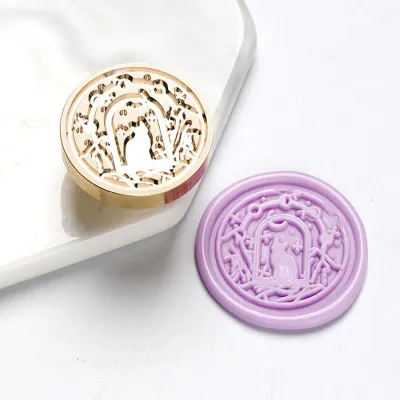 1 PC 25mm WAX Seal หัวแสตมป์Wax Seal แสตมป์ดอกไม้/สัตว์สําหรับ Scrapbooking ซองคําเชิญงานแต่งงานแสตมป์ปิดผนึก