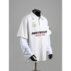 Áo Thun Polo Tay Ngắn in Chữ Cỡ Lớn Cho Nam Mùa Hè Thường Ngày Dáng Rộng Thoải Mái Thoáng Khí Thoải Mái Mặc Hàng Ngày