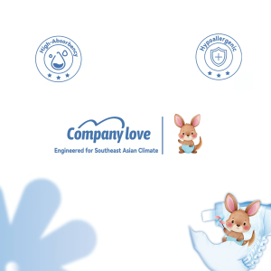 [Free 3 Pcs] Company Love Baby Diaper Tape Pants Pull-Up Leak-proof Size - NB68/S44/M42/L40/XL38/XXL34 /XXXL32/XXXXL30  嬰兒紙尿褲 嬰兒紙尿片