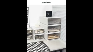 Stackable Desktop Drawer Storage Box Organizer Box A4 Drawer A5 Transparent Drawer Container Storage Study Organiser