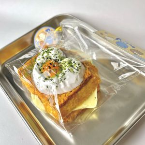 Food Grade Silicone Egg Cheese Toast Squeezable Fun Toy Stress Relief Device Baking Mold Creative Prank Toys for All Ages