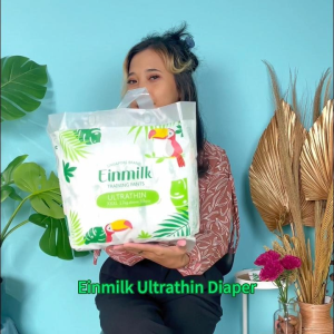 Einmilk Bundle 2pcs Ultrathin Baby Diaper Tape/Pants 0.2cm Thinness High Absorbency Diaper Chlorine Free