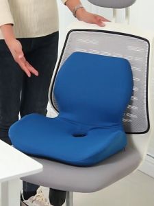Memory Foam Seat Cushion Backrest Pad Integrated Office Chair Pad Car Assorted Colors Ergonomic Buttock And Lumbar Support